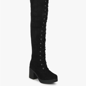 TRUFFLE COLLECTION Women's STAR18 Black Suede Boots
